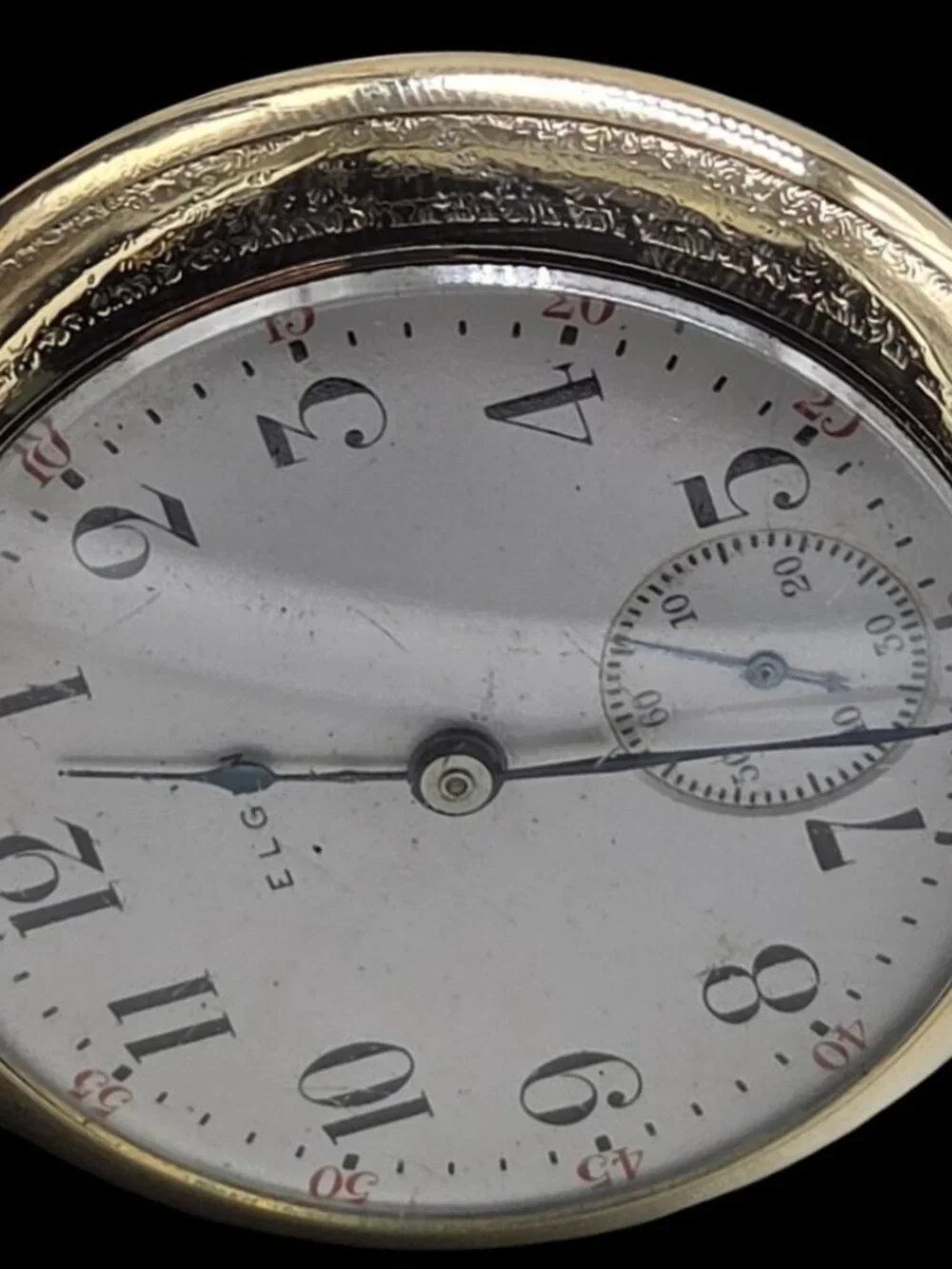 Antique Elgin 1910 Pocket Watch Open Face Grade 379 Model5 18s 17j RARE 12K MADE